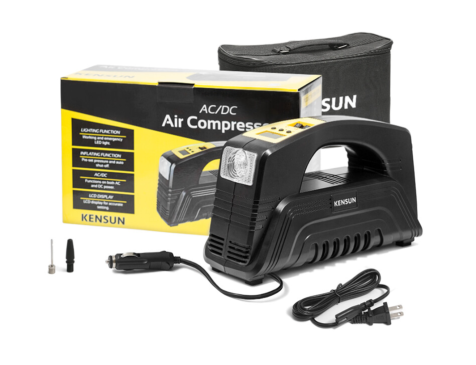 Air Compressor kensun Tire inflator portable digital Electric ac\dc