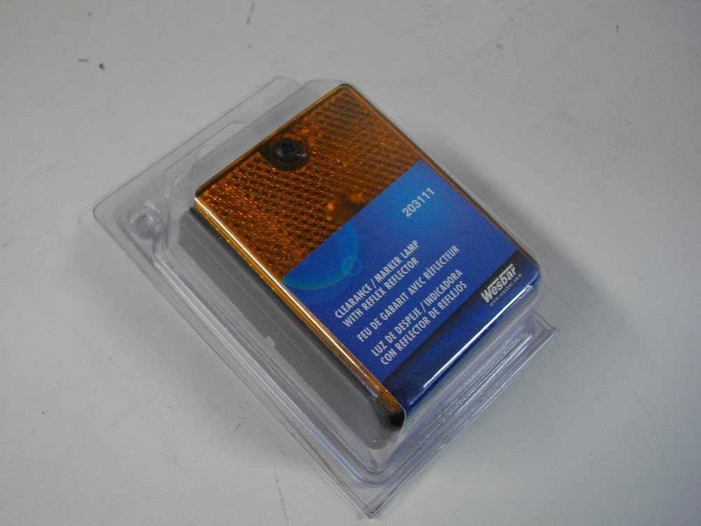 Wesbar 203111 Amber Side Marker / Clearance Light Stud Mount Base