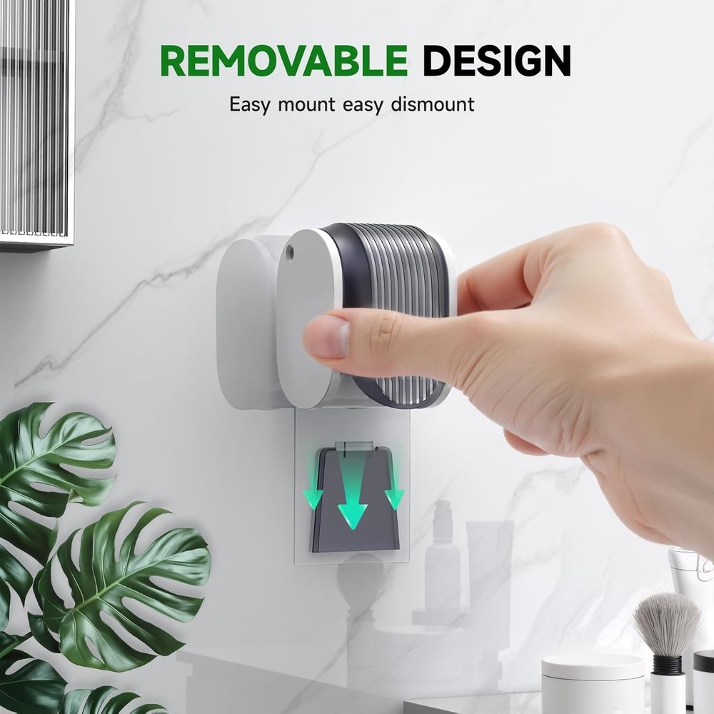 Toothbrush Holders Wall Mounted Self Adhesive Waterproof Dustproof Grey 4pcs