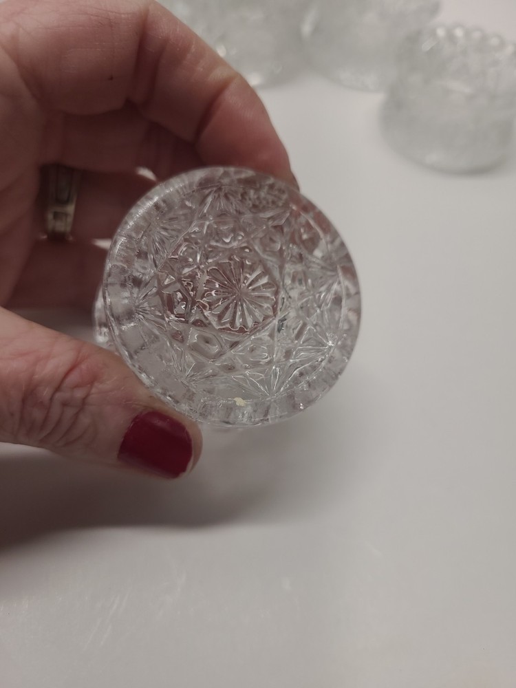 Vintage L E Smith (16) Open Salts, Salt Cellars Glass