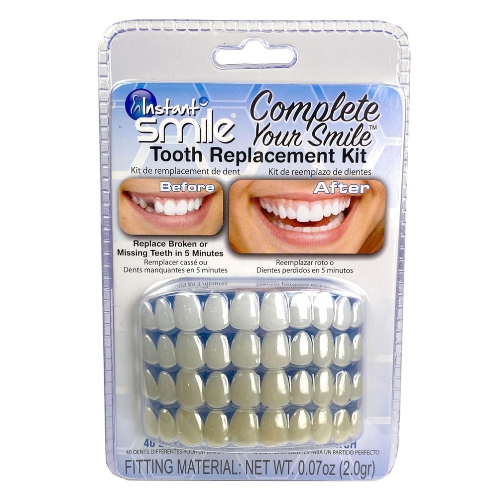 Complete Your Smile Temporary Tooth Replacement Kit - 40 Customizable Shades