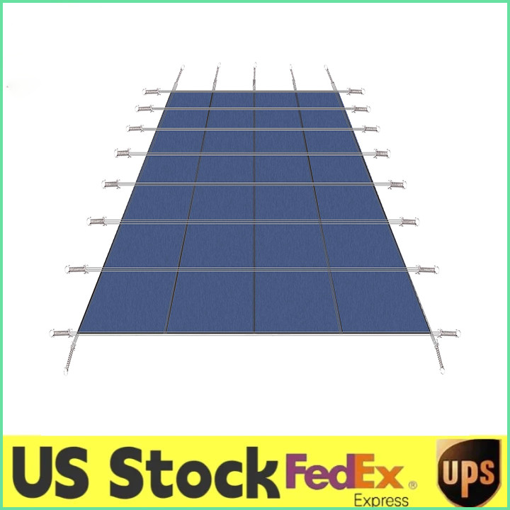 3 SIZES Mesh Durable Safety Pool Covers for In Ground Pools W/Installation Tools