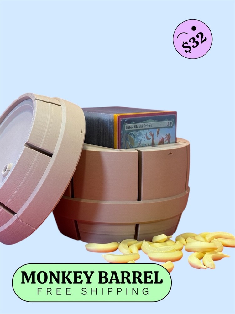 Monkey Barrel Deck Box For Magic The Gathering MTG EDH Commander Custom Deck Box