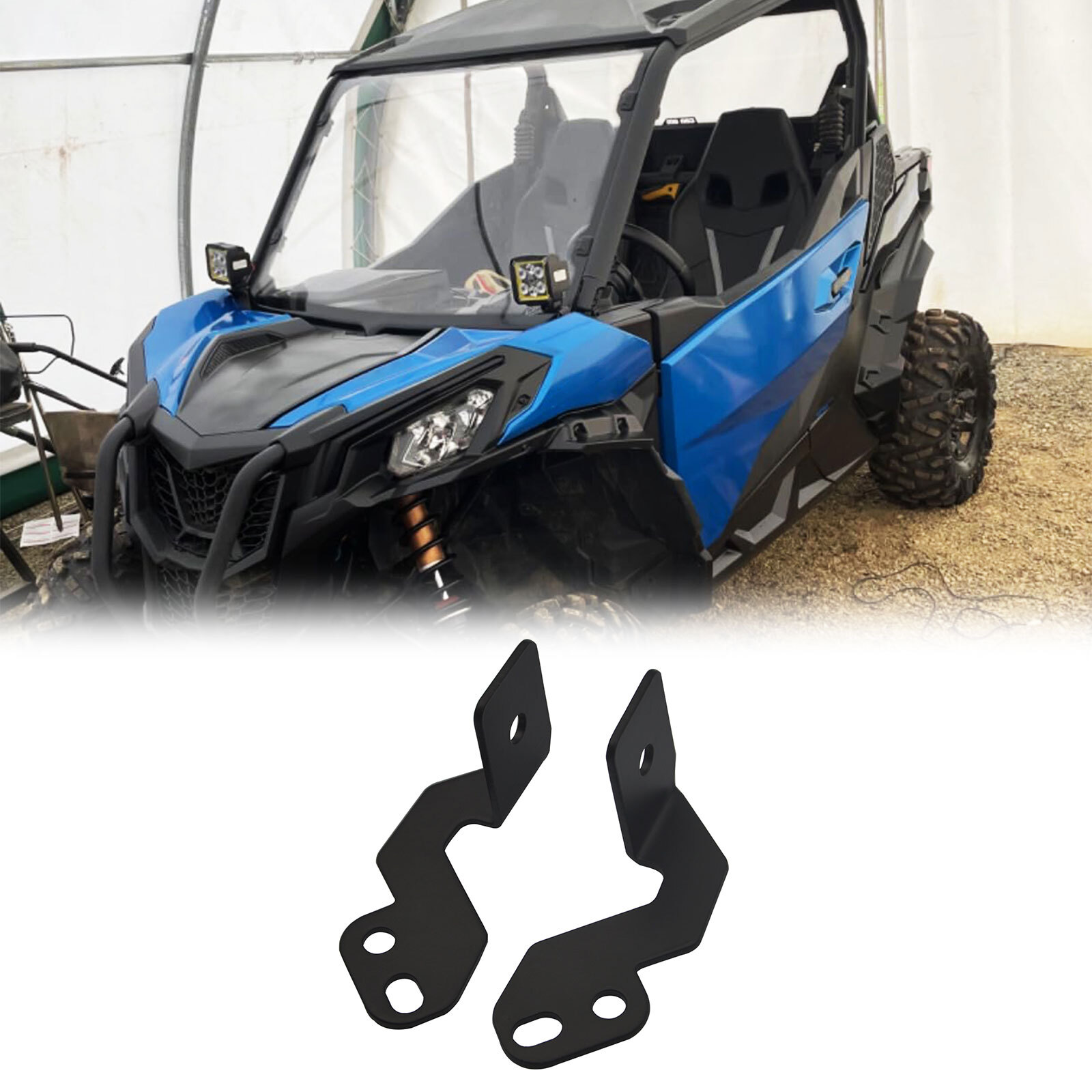 Side Cage A-Pillar Fog Light Pod Mount Brackets Fit Polaris RZR XP 1000 900S