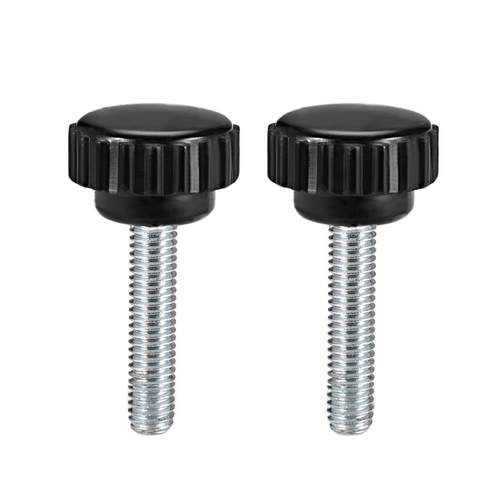 M6 x 30mm male thread knurled locking knobs 2 pcs