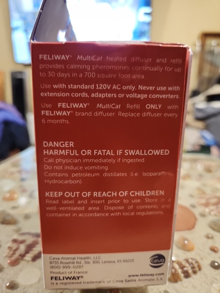 Feliway Multicat Plug In Diffuser Starter Kit Happy Cats Calming Refill BB3/27