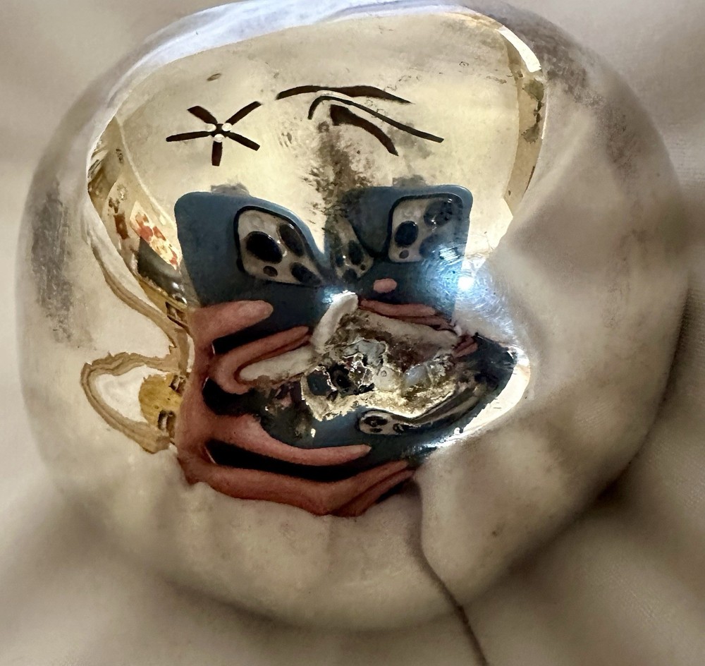 Vintage Silver-plated Pear Sculpture Casted From Real Fruit MCM Decor 4”