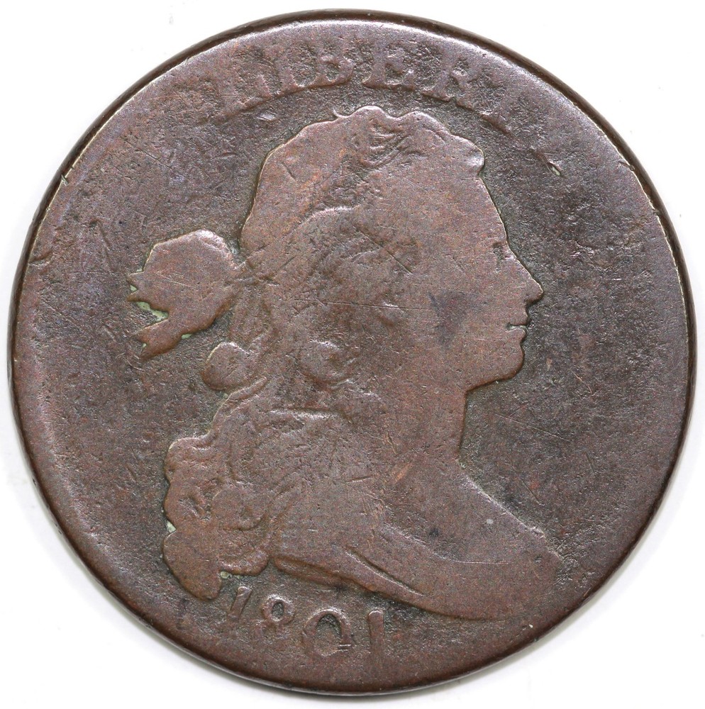 1801 1c S-224 Draped Bust Large Cent