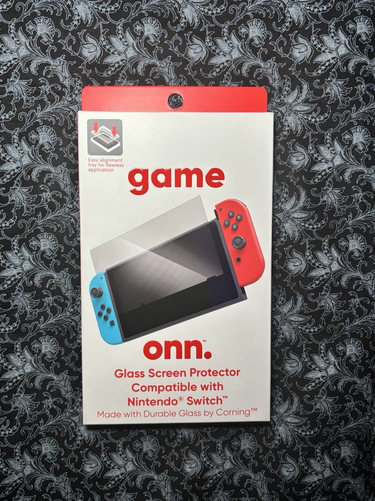 onn. Glass Screen Protector Clear Scratch Resistant for Nintendo Switch