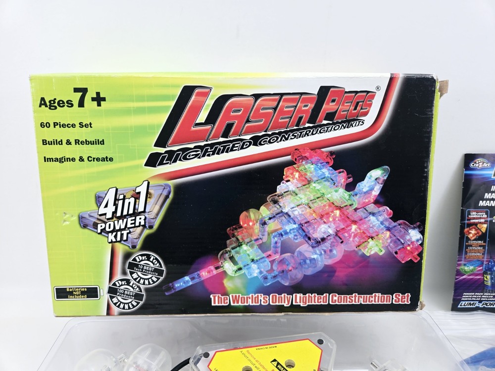 Laser Pegs Lighted Construction Kits Boxed Set Plus Lite Brix Set