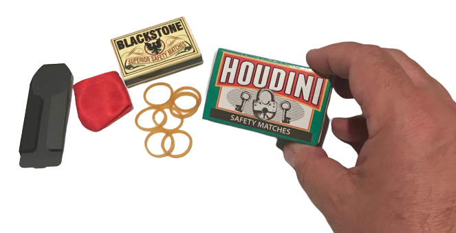 HOUDINI MATCH BOX MAGIC TRICK Appearing Coin In Boxes & Bag Pocket Beginner Set