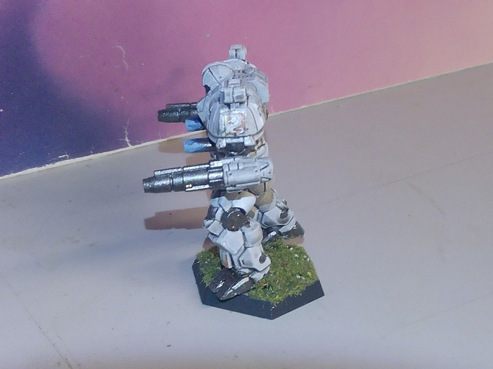 BATTLETECH DEVISTATOR MECH [HOUSE STEINER] (CATALYST, PLASTIC, PAINTED)