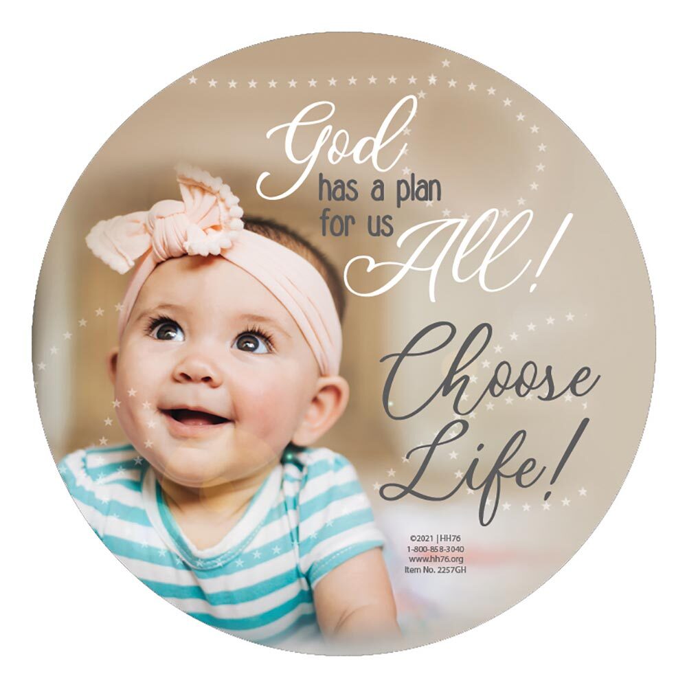 God Has A Plan Pro-Life Button