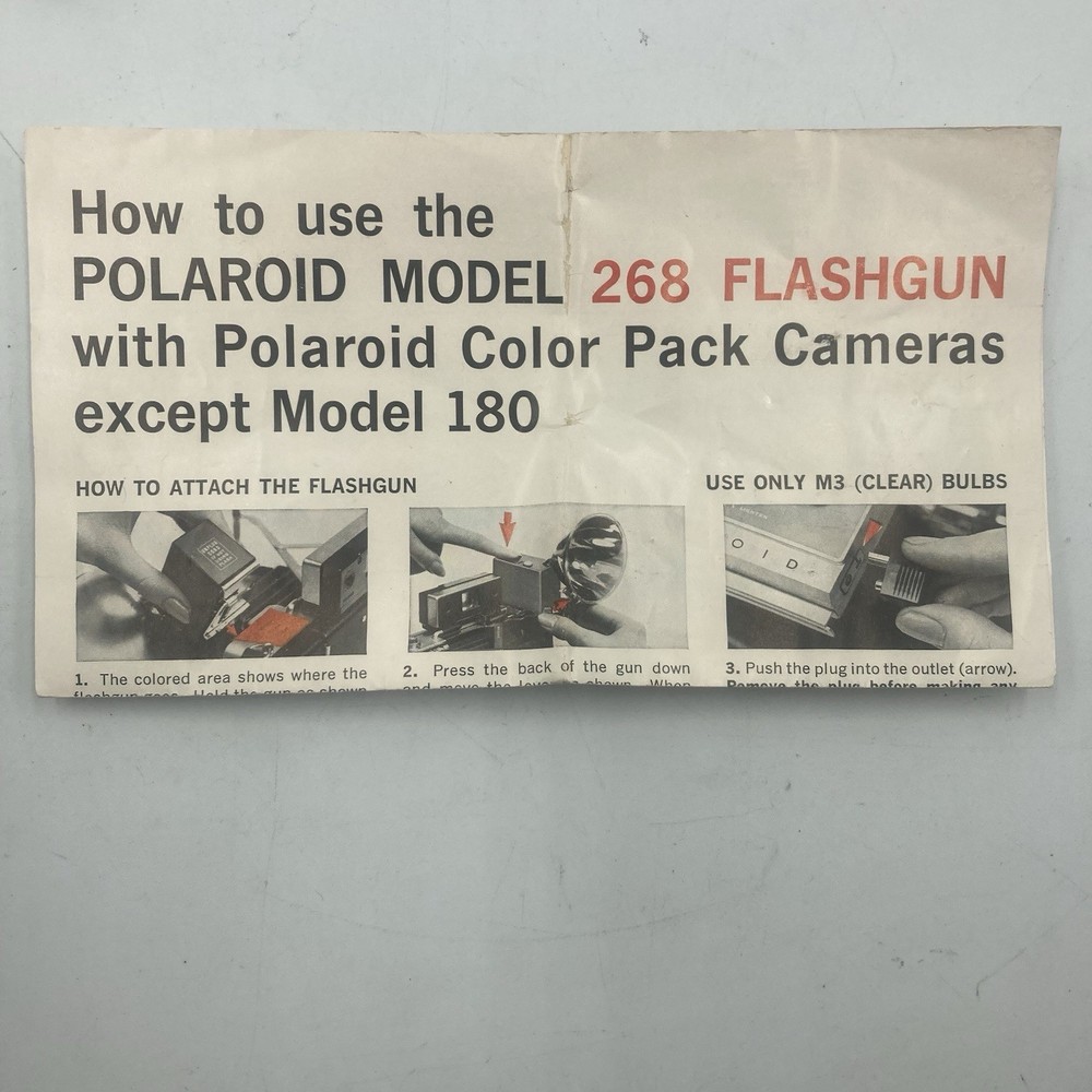 Polaroid Land Camera Flash Model 268 Gun Attachment