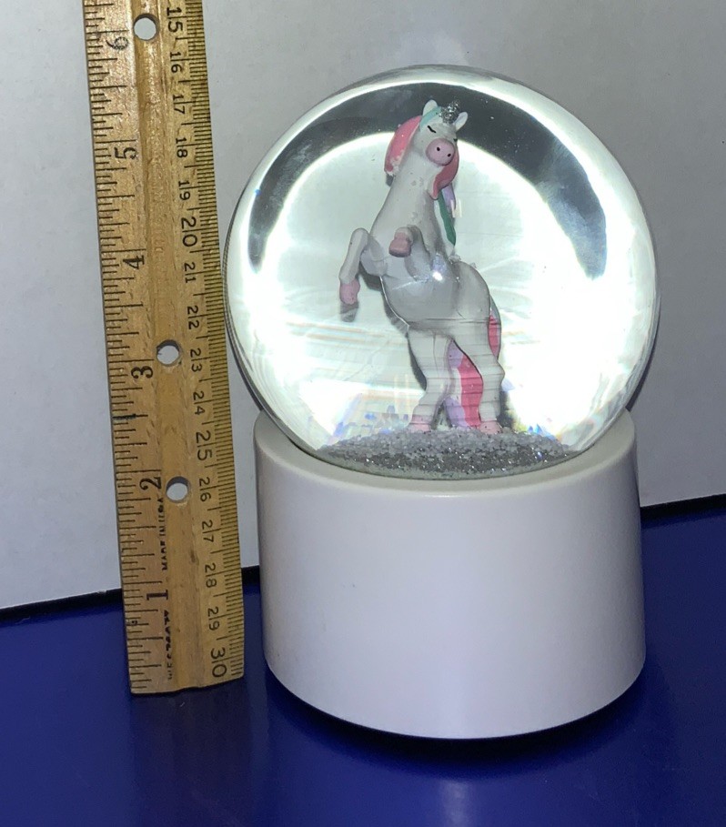 Unicorn Snow Globe Music Box