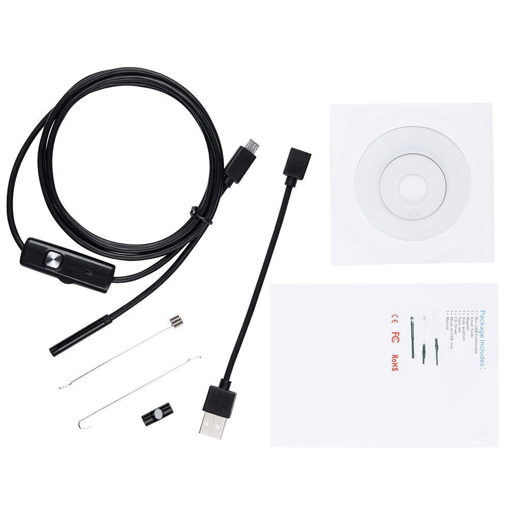 1M USB Snake Endoscope Borescope HD Inspection Camera Scope for Android