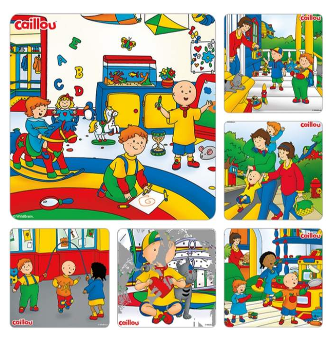 25 Caillou Stickers, 2.5" x 2.5" each, Party Favors