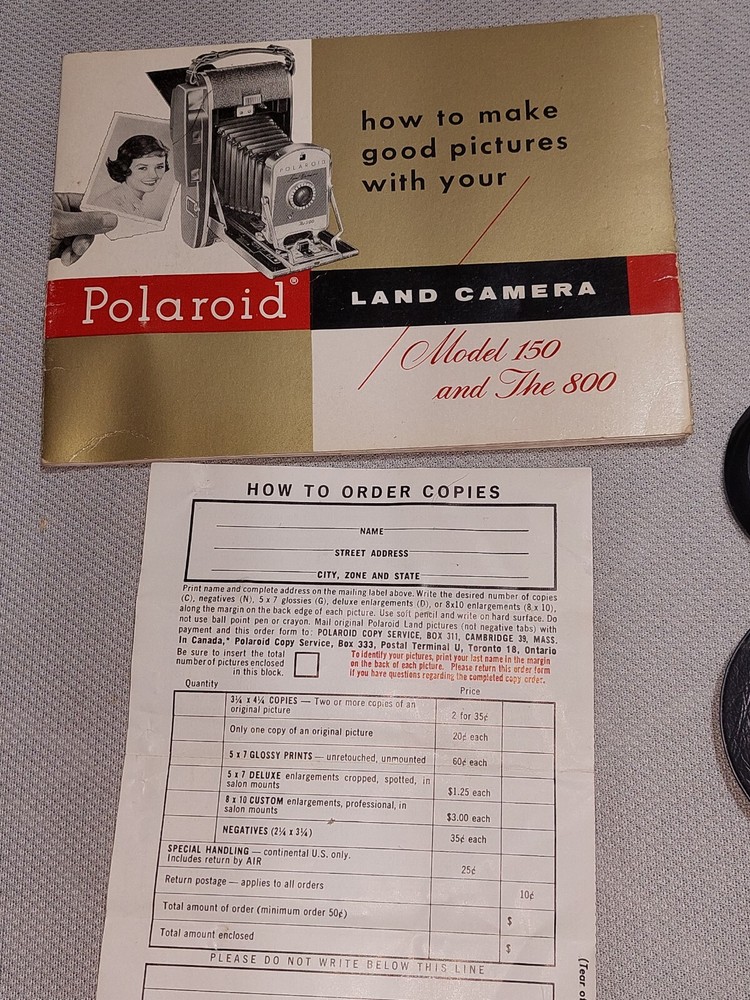 Polaroid Speedliner Land Camera Model 95B UNTESTED