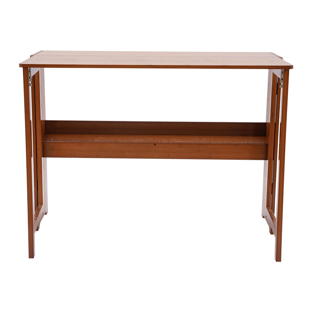 Foldable Bamboo Desk – Space-Saving Home Office Writing Workstation