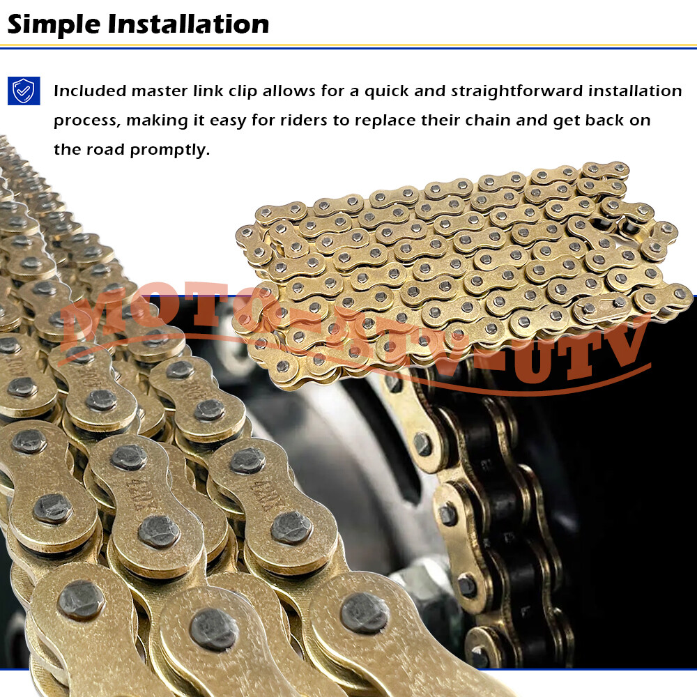 Gold 420 X-Ring Chain 106 Link & Connecting Master Link for Honda Grom 125 14-20