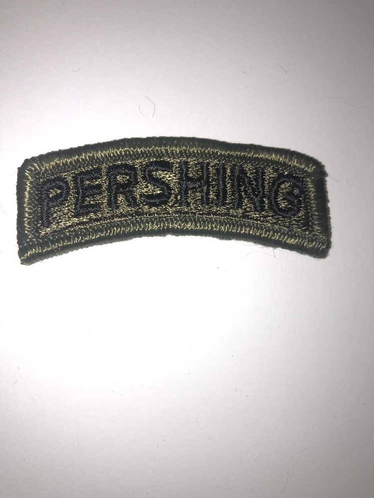 Pershing Tab Subdued U.S. Army Patch