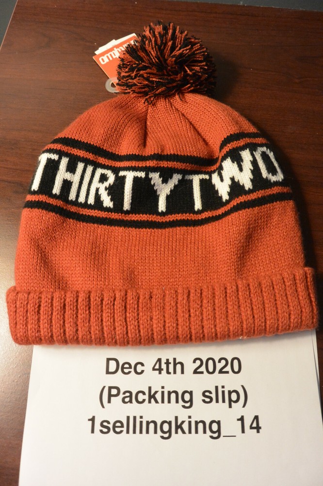 Brand New thirtytwo winter hat (orange)