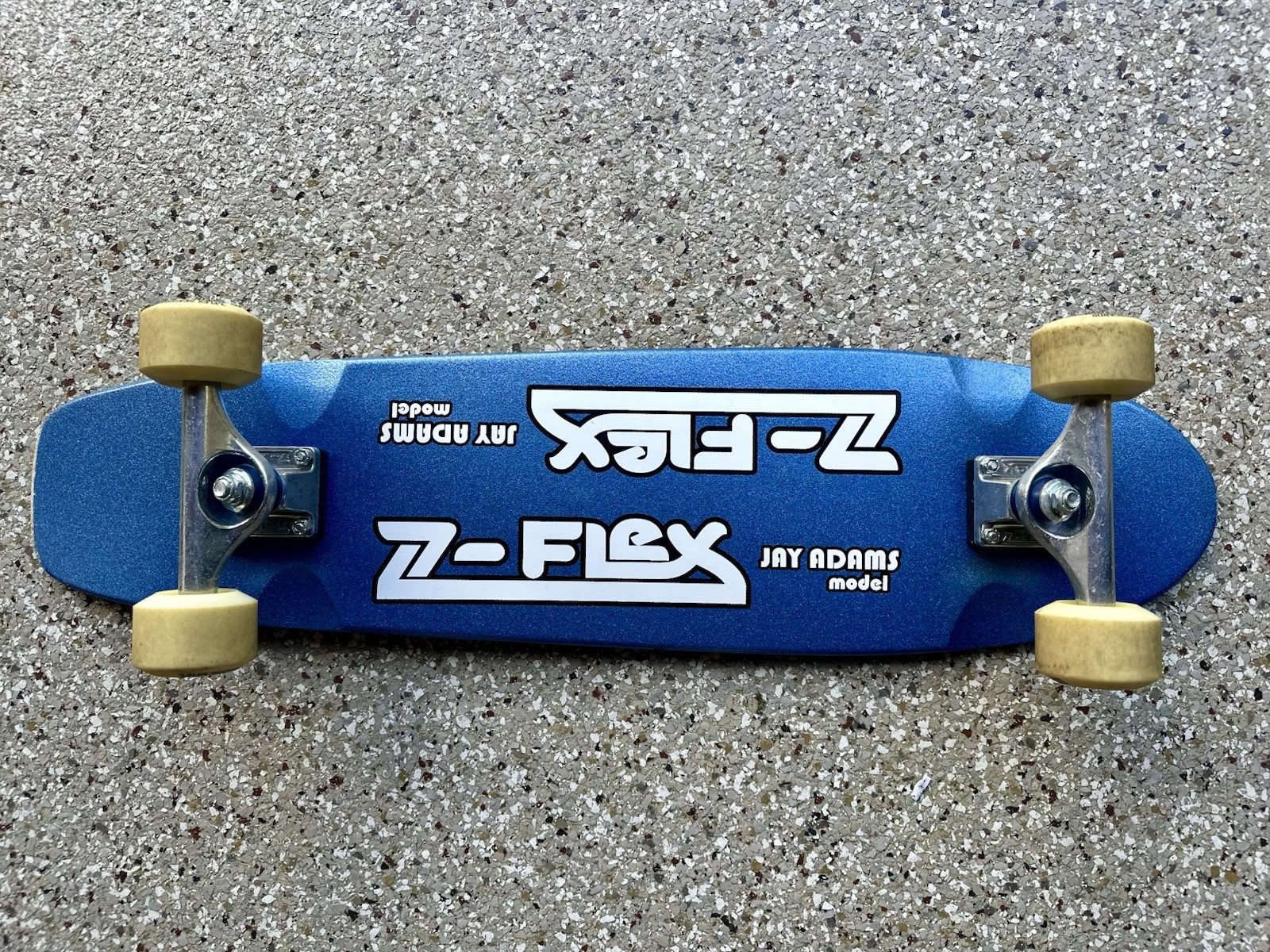 Z Flex Jay Adams Model Complete Skateboard Blue Sparkle Rare  Old School Shape