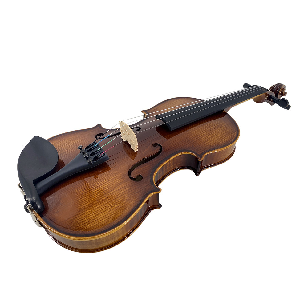 4/4 Violin Solid Flamed Maple Back and Spruce Top Handmade for Beginning Student