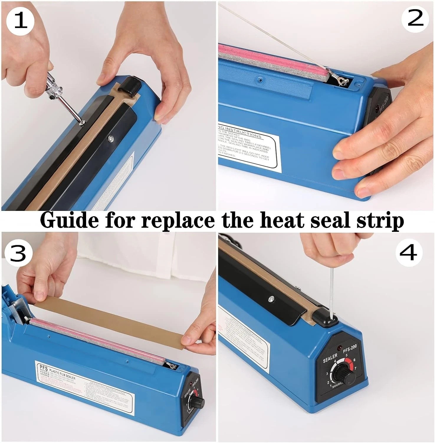 12" ABS Hand Impulse Heat Sealer Machine Poly Bag Sealing for Plastic Bags US