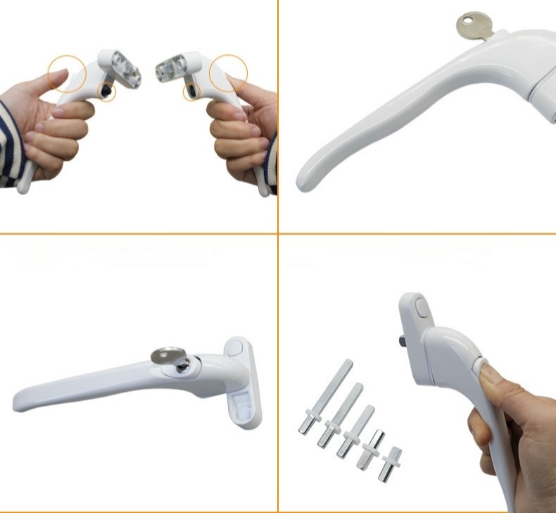 Universal Window Handle Multi-Spindle Inline PVC Outward-Opening Windows