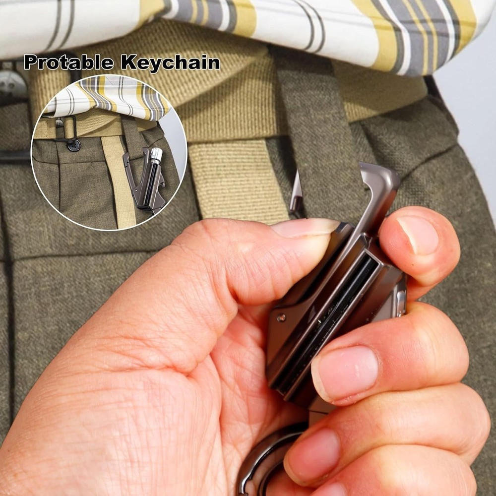 2Pcs Permanent Match Infinity Lighter with Multitool Keychain Bottle Opener, ...