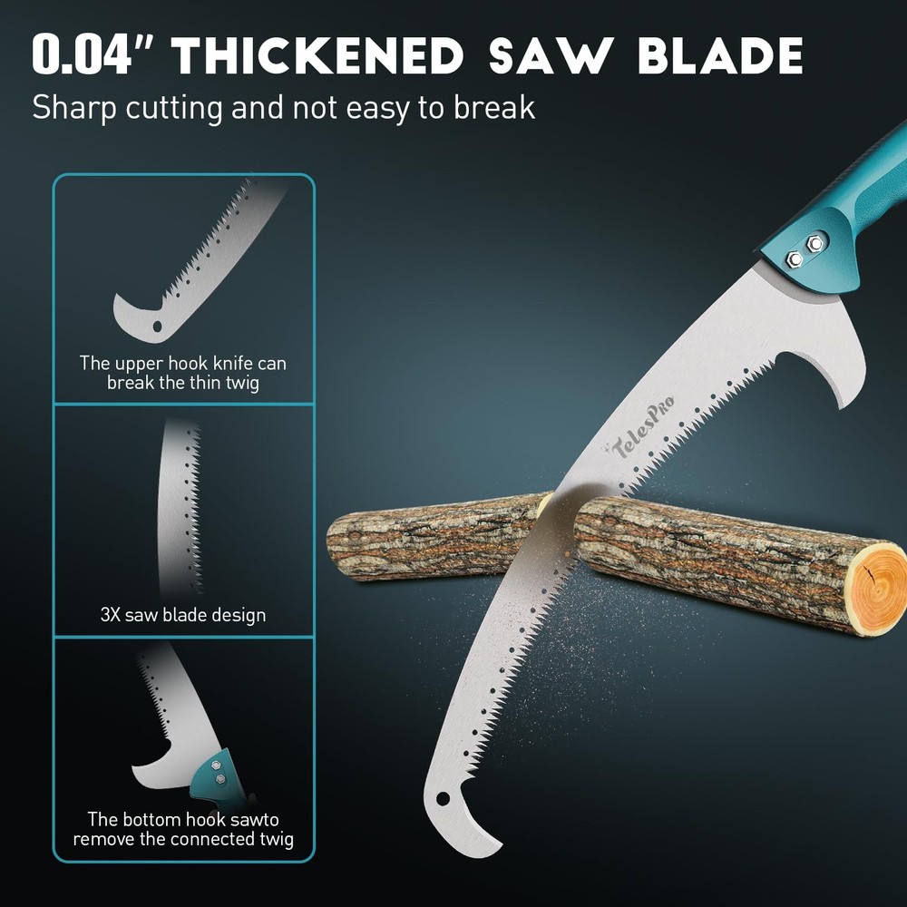 Multi-Purpose Handheld Pruning Saw 16-Inch Blade Compatible Acme Pole