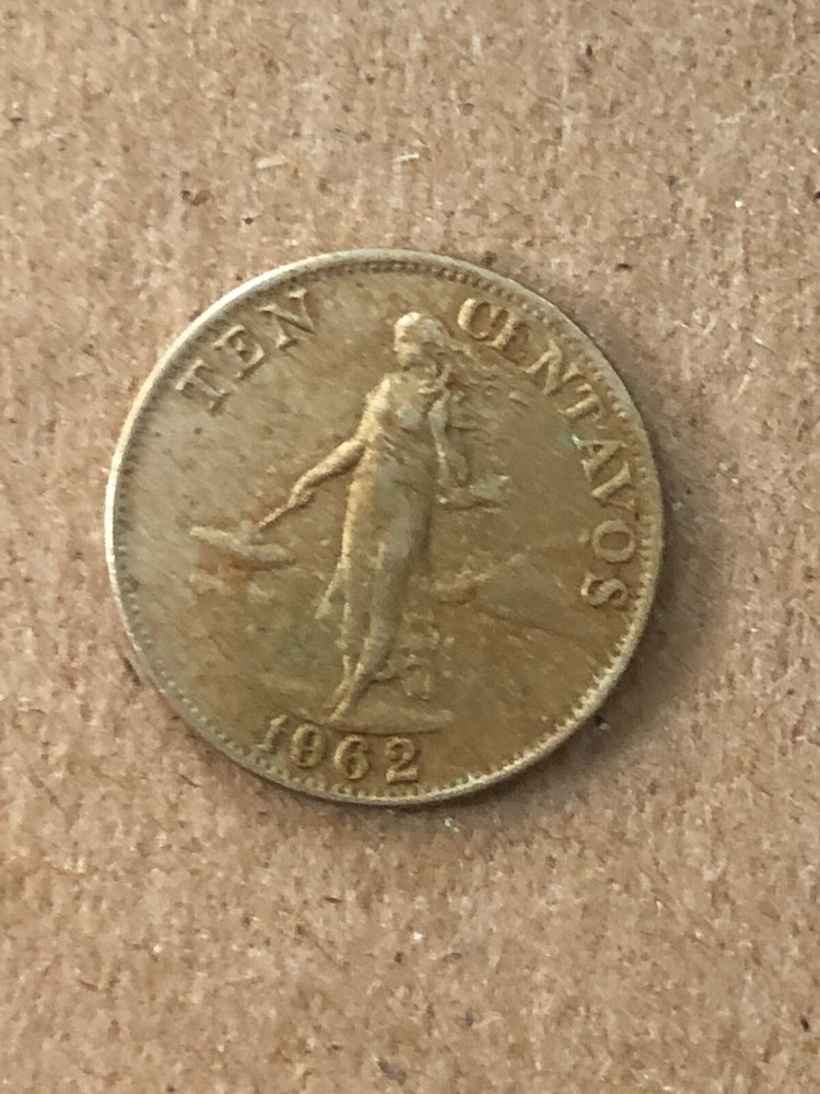 1962 PHILIPPINES COIN 10 Centavos