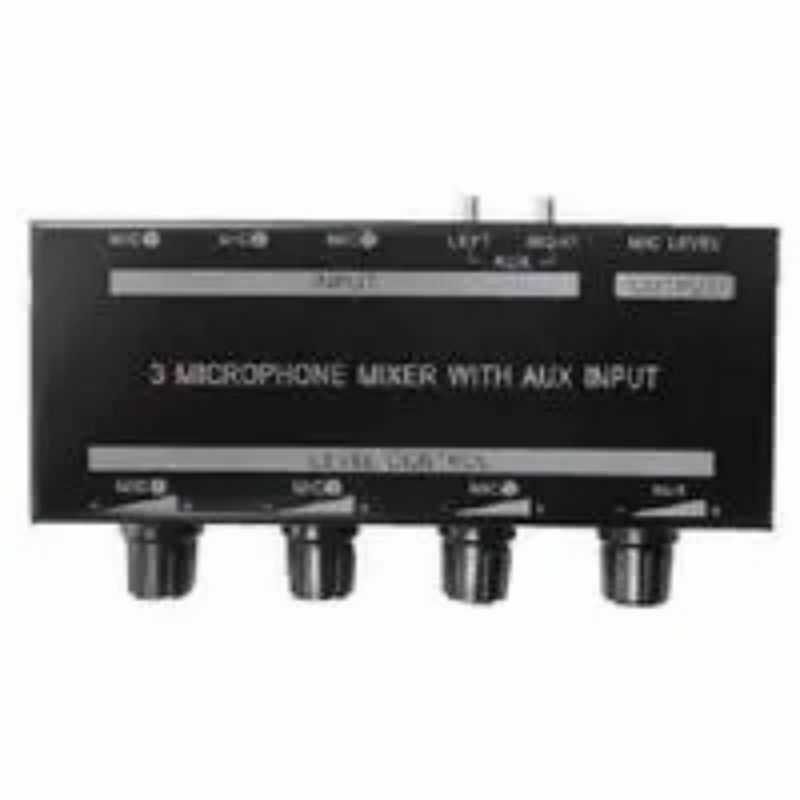 4 CHANNEL PASSIVE MINI MICROPHONE MIXER WITH AUX INPUT