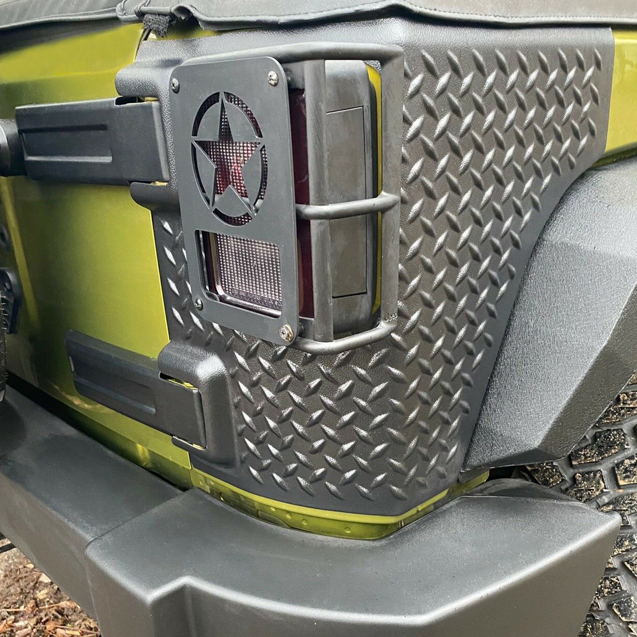 Rear Corner Guard Body Armor Tail light Cover for Jeep Wrangler JK JKU 2007-2018