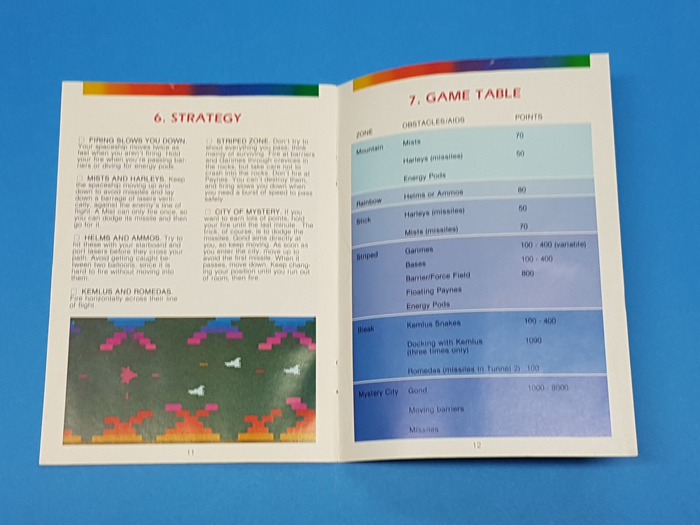 Vanguard Atari 2600 Authentic Manual Only *Water damage