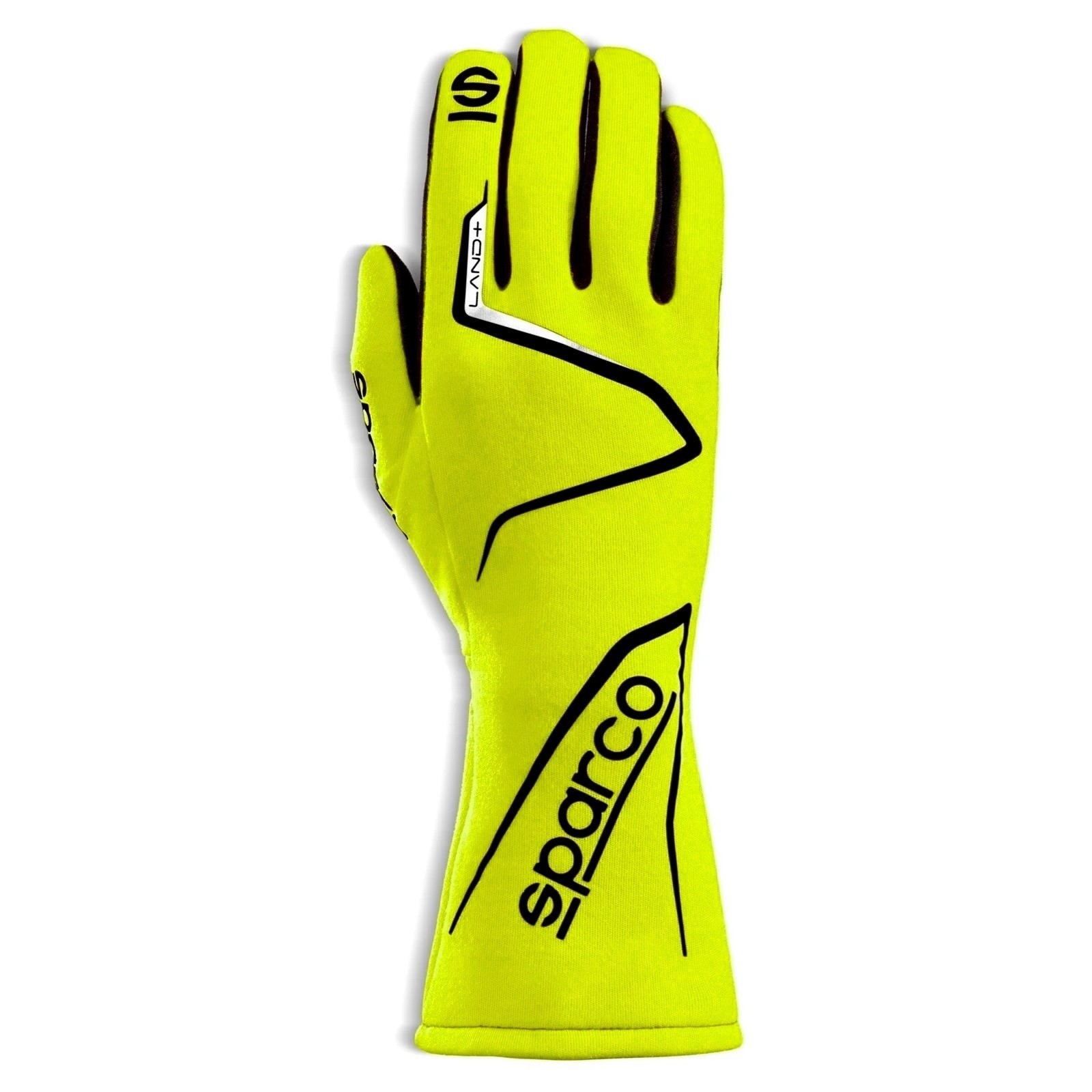 Sparco 00136212GF Land+ Racing Gloves, Yellow, Extra Large