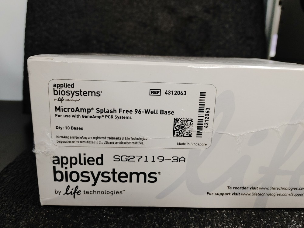 10 Box APPLIED BIOSYSTEMS 4312063 MicroAmp Splash Free 96 Well Base