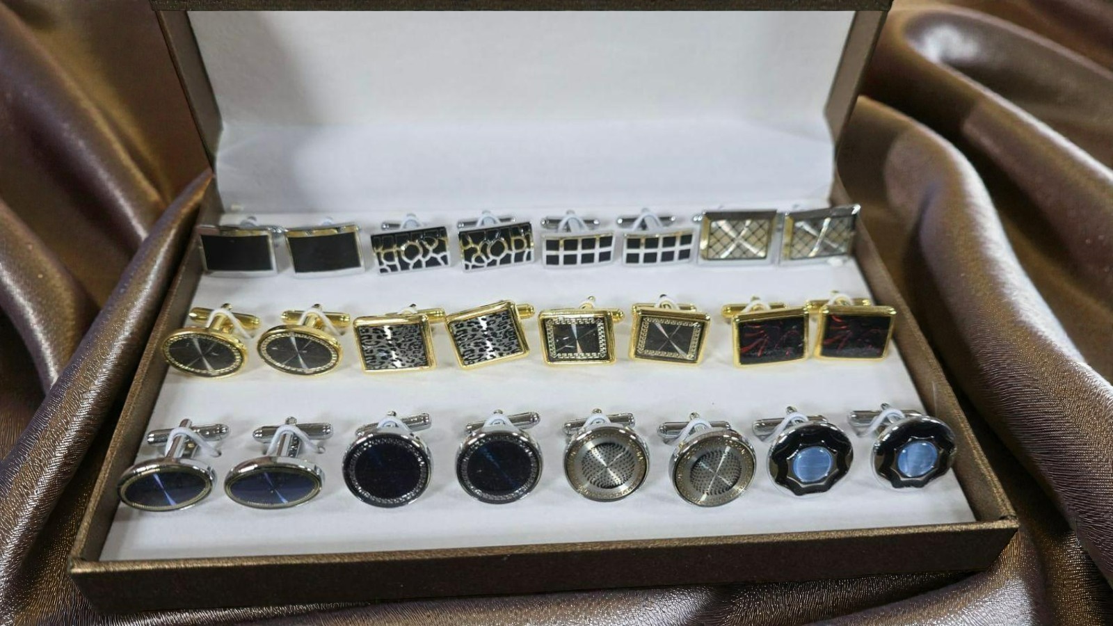 12 Pairs of cufflinks for Men Versatile variants Cufflinks Gifts For Men