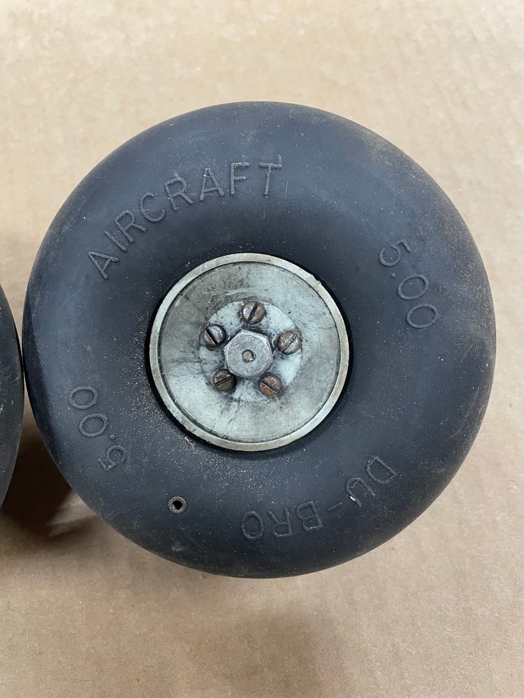 TWO Dubro 5 inch Inflatable RC Model Airplane Wheels Used