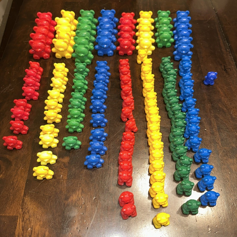 Counting Bears Set Learning Counting Color & Sorting Toy Math Educational 141 Pc