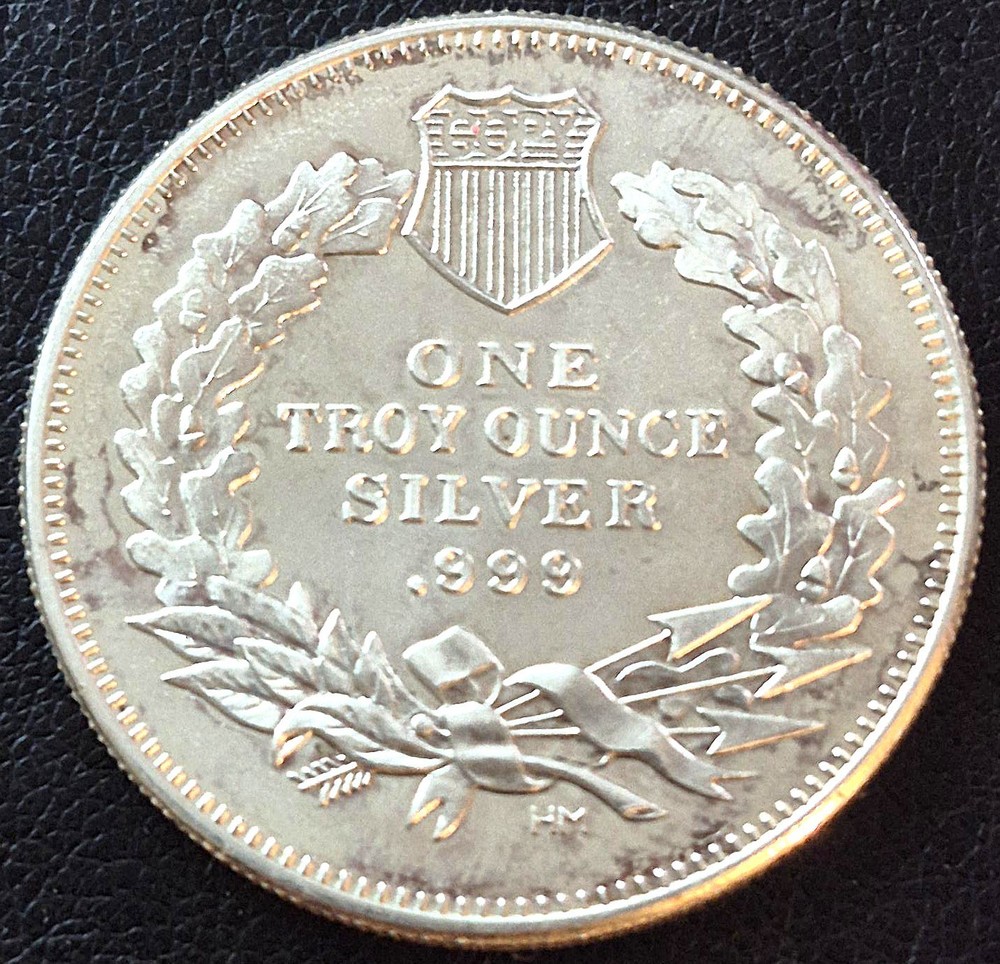 1986 1 oz .999 SILVER WALKING LIBERTY COMMORATIVE ROUND