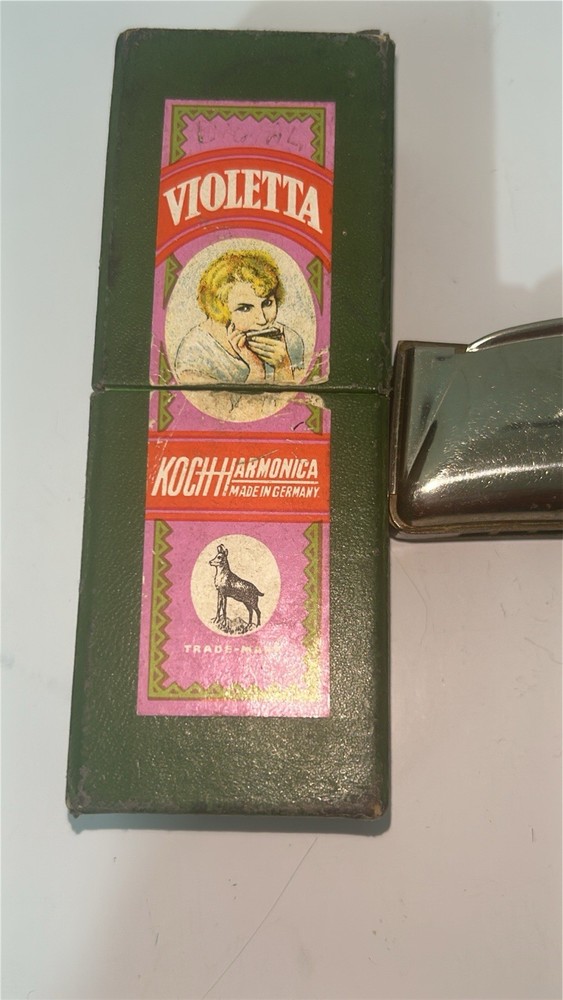 Rare Antique Koch's Harmonica & Case Germany