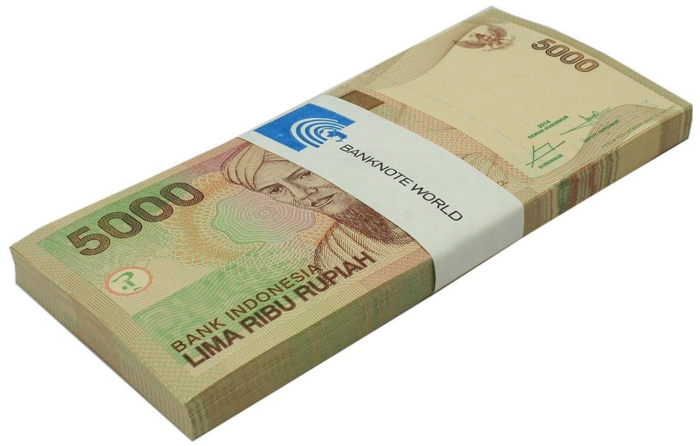 Indonesia 5000 Rupiah, 2014, P-142n, UNC X 100 PCS Bundle Pack