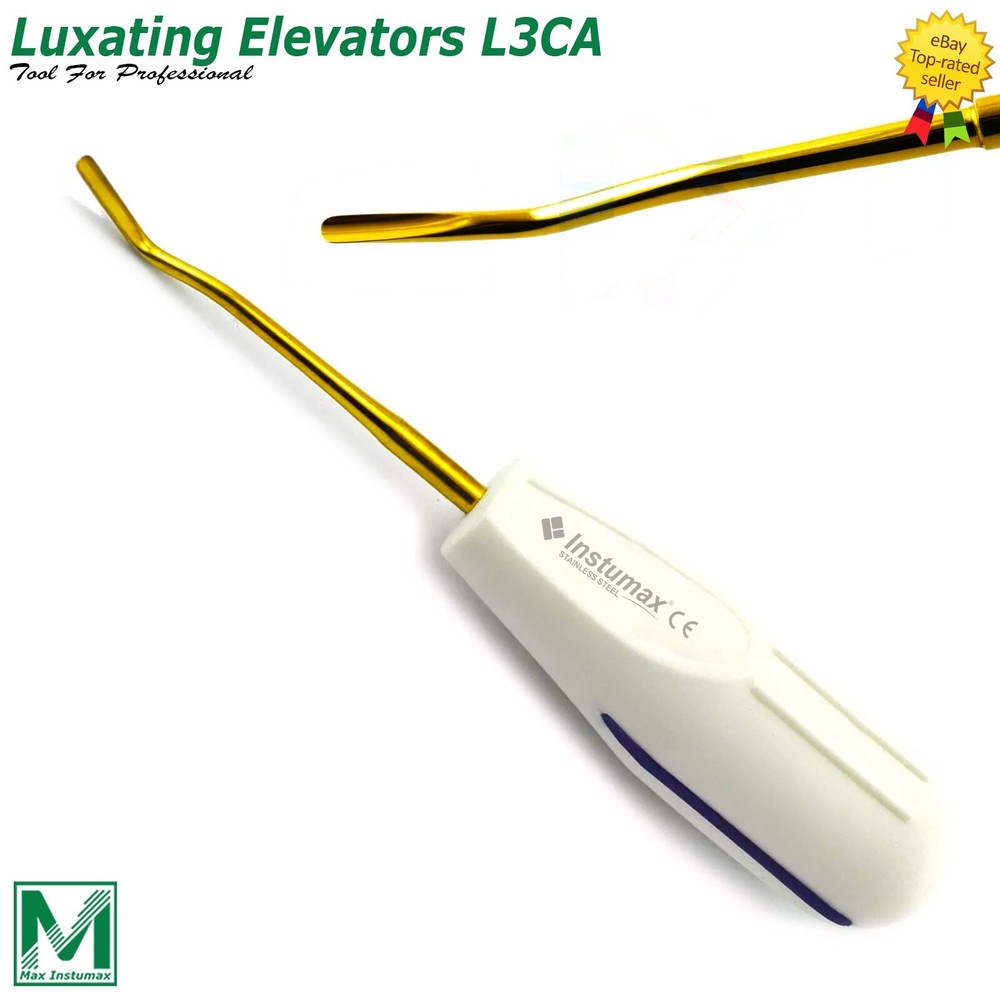 Dental Tooth Extracting L3CA Elevator Luxating Root Elevator Gold Tip