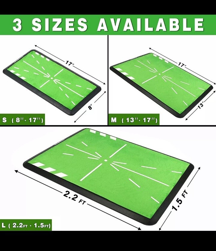 CHAMPKEY Premium Golf Impact Mat | Analysis Swing Path Golf Practice Mat