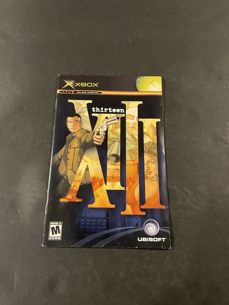 Xiii Thirteen Xbox Manual only