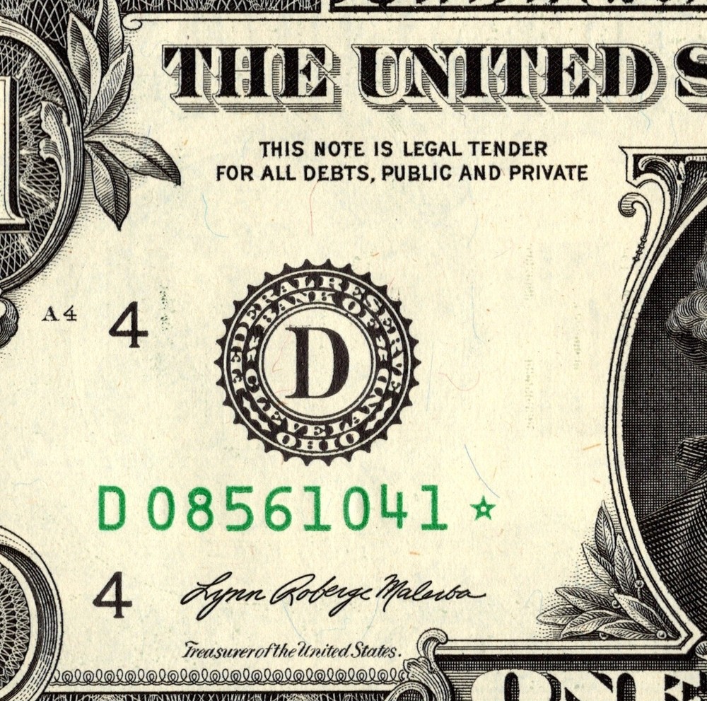 2021 D Star Note One Dollar Bill Regular Run Pack Note D08561041*