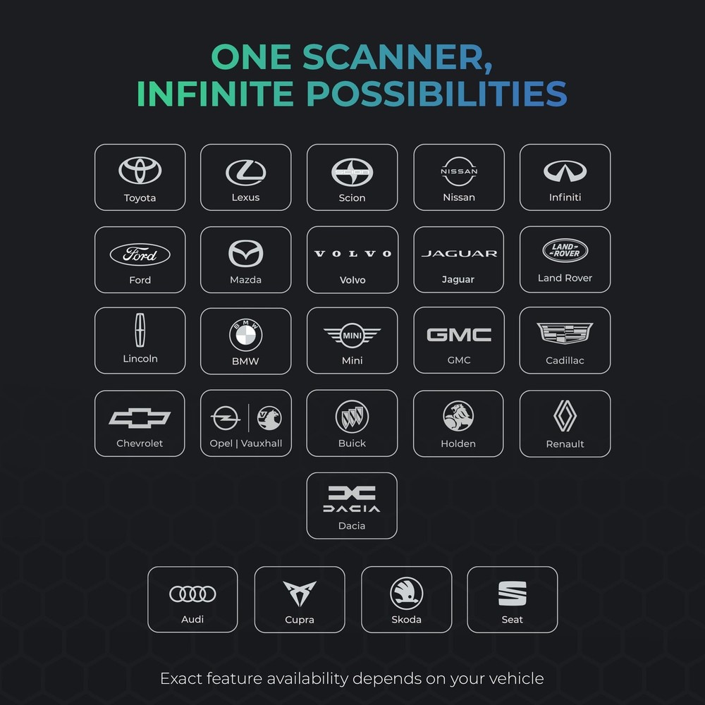 Carista EVO - Bluetooth OBD2 Scanner - Car Diagnostic Tool & Code Black