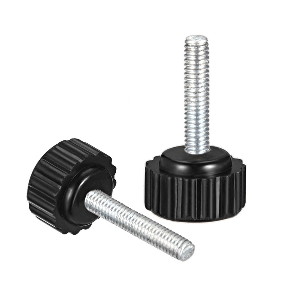M4 x 20mm Male Thread Knurled Clamping Knobs Grip Thumb Screw on Type 2 Pcs